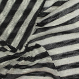 Black Horizontal-Stripe Chunky Knit, Poly-Viscose — photo 3