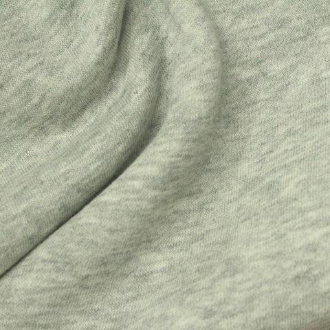 Light Grey Marl French Terry, Cotton-Poly, 290 gsm