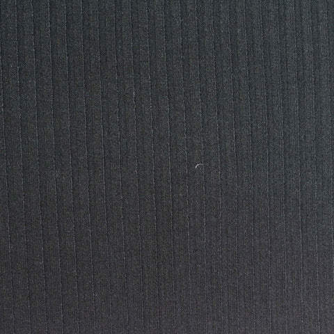 White Pinstripe Rib Knit, Poly-Viscose