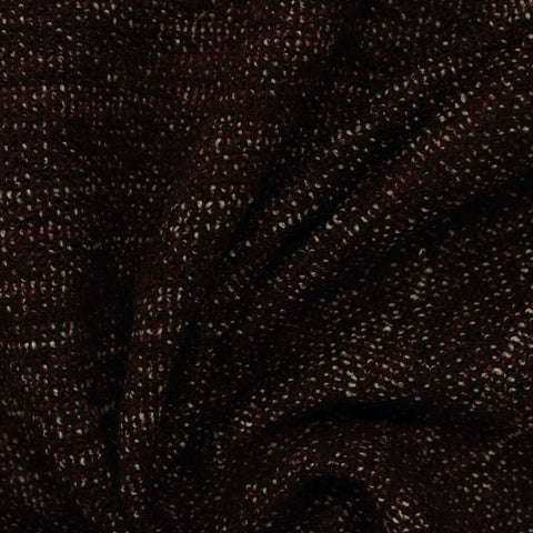 Dark Red Marl Chunky Knit, Poly-Acrylic