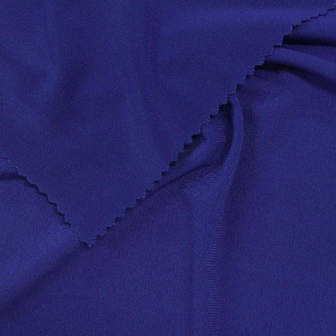 Polyester Stretch ITY Knit Fabric, 205 gsm, 165 cm — Blue