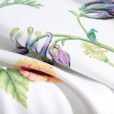 White Floral Scuba Knit, Polyester — photo 3