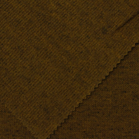 Brown Marl Interlock Knit, Cotton-Poly
