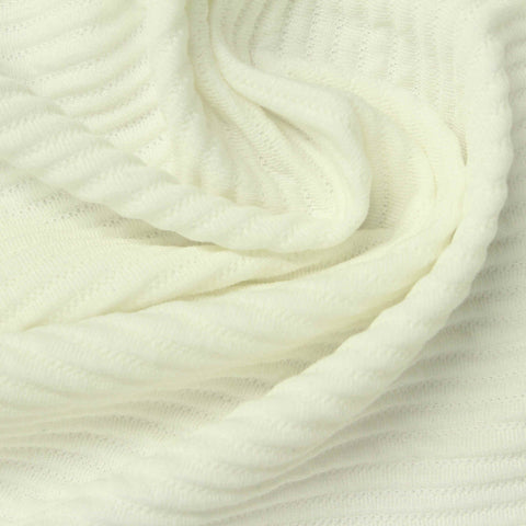 Jacquard Polyester Stretch Knit Fabric, 220 gsm, 160 cm — Beige