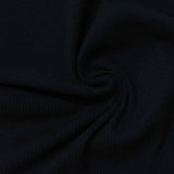 Polyester Cotton Rib Knit Fabric, 240 gsm, 165 cm — Black — photo 3