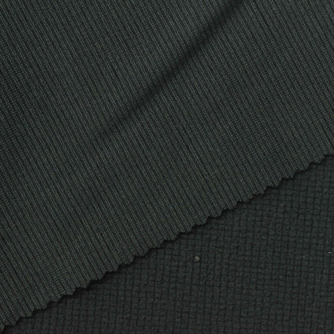 Jacquard 100% Polyester Fleece Fabric, 190 gsm — Black