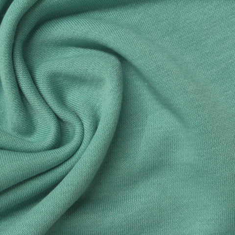 Cotton Polyester French Terry Fabric, 250 gsm, 186 cm — Green