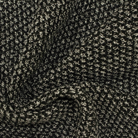 White Textured-Fleck Jersey Knit, Polyester