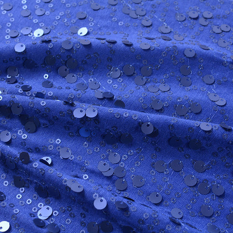 Blue Sequins Knit, Polyester
