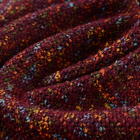 Dark Red Marl Knit, Polyester, 352 gsm