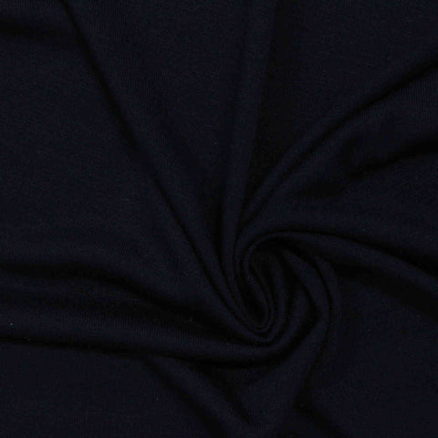 Viscose Stretch Jersey Knit Fabric, 180 gsm, 180 cm — Black