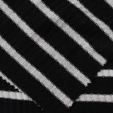 Black Horizontal-Stripe Jersey Knit, Poly-Viscose — photo 3