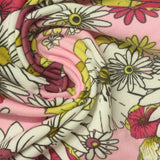 Yellow Flowers Milk Silk Knit, Polyester — photo 3