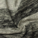 Grey Horizontal-Stripe Chunky Knit, Viscose-Poly — photo 3