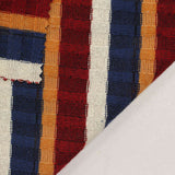 Red Horizontal-Stripe Rib Knit, Polyester — photo 3