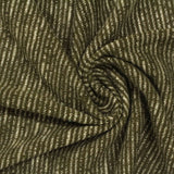 Dark Olive Stripes Chunky Knit, Poly-Viscose — photo 3