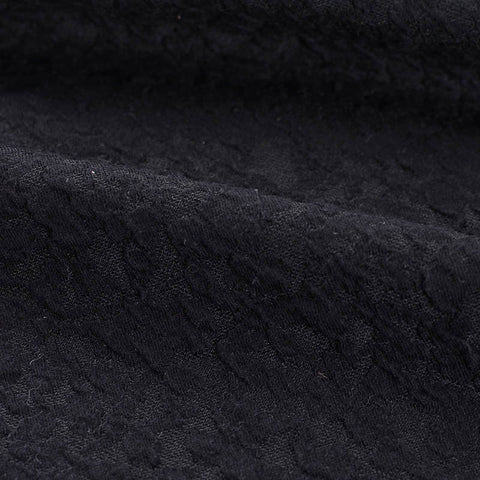 Black Tone-on-Tone Jacquard, Poly-Cotton, 200 gsm
