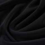Polyester Stretch Linen-Look Fabric, 194 gsm, 170 cm — Black — photo 3