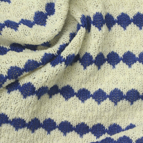 Blue Diamond Chunky Knit, Poly-Cotton, 280 gsm