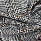 Black Plaid Interlock Knit, Poly-Viscose — photo 3