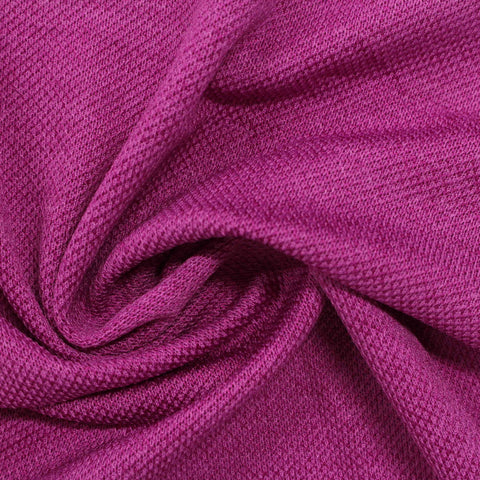 Polyester Stretch Piqué Knit Fabric, 187 gsm, 156 cm — Pink