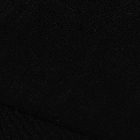 Brushed Polyester Cotton Knit Fabric, 472 gsm, 160 cm — Black