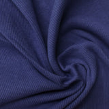 Cotton Stretch Rib Knit Fabric, 140 gsm, 100 cm — Navy — photo 3