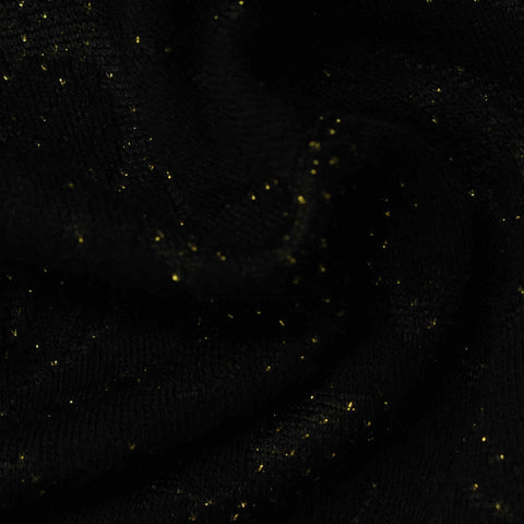 Black Marl Jacquard, Poly-Viscose, 265 gsm, 160 cm