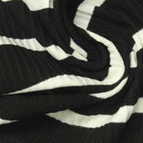 Black Diagonal-Stripe Rib Knit, Viscose — photo 3