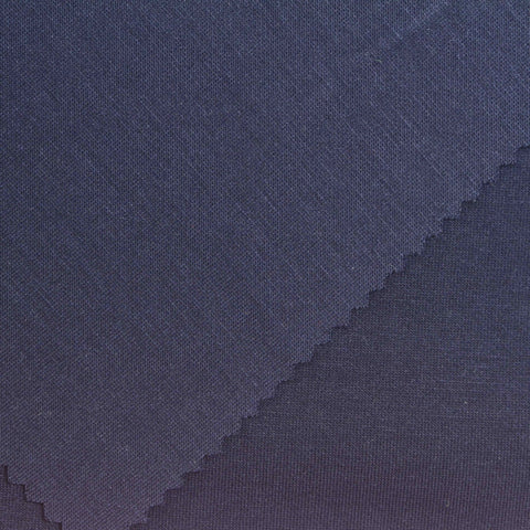 Polyester Cotton Stretch Scuba Knit Fabric, 320 gsm, 160 cm — Navy