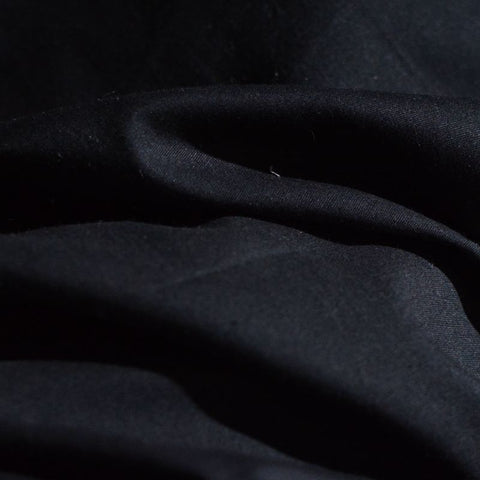 100% Cotton Poplin Fabric, 115 gsm, 147 cm — Black