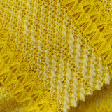 Yellow Openwork-Wave French Terry, Poly-Cotton — photo 3