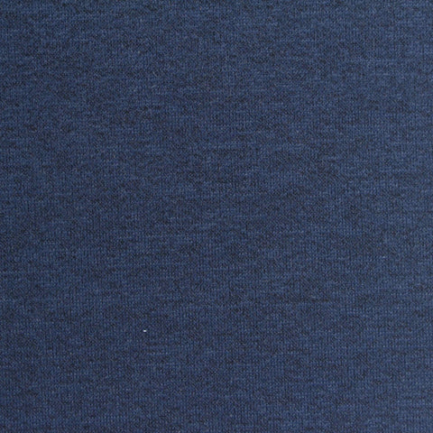 Dark Blue Marl French Terry, Polyester, 280 gsm