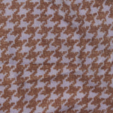 Brown Houndstooth Rib Knit, Poly-Viscose — photo 3