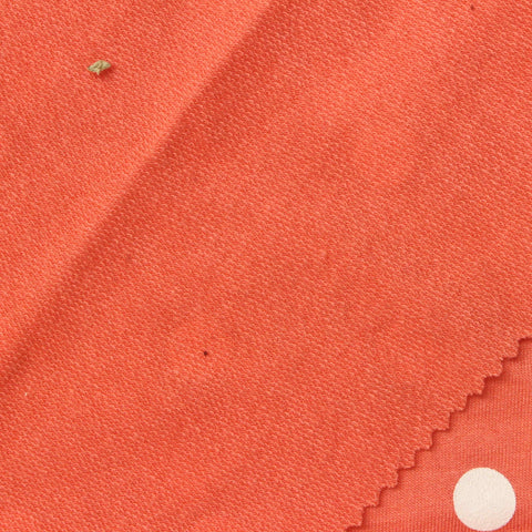 Printed Polyester Viscose Stretch French Terry Fabric, 250 gsm, 160 cm — Orange