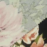 Pink Floral Linen-Look, Polyester — photo 3