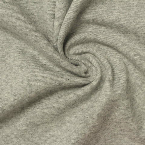 Light Grey Marl Rib Knit, 315 gsm