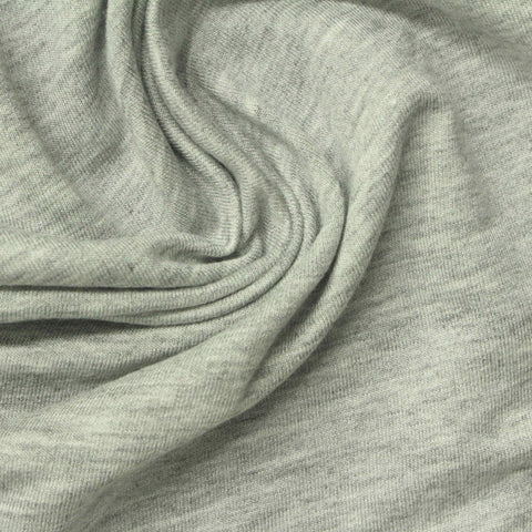 Light Grey Marl French Terry, Viscose-Poly, 240 gsm