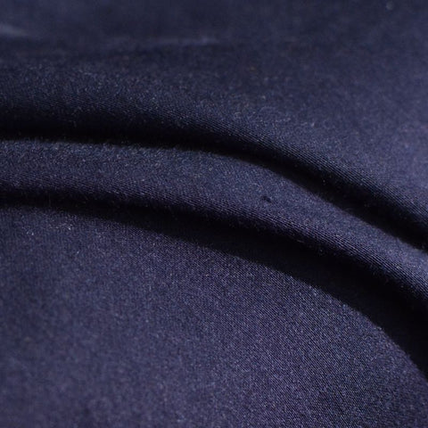 Viscose Stretch Sateen Fabric, 110 gsm, 136 cm — Navy