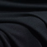 Viscose Stretch Rib Knit Fabric, 210 gsm, 158 cm — Black — photo 3