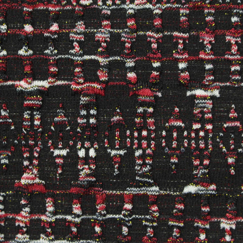 Black Flecks Interlock Knit, Polyester