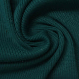 Polyester Stretch Rib Knit Fabric, 246 gsm — Green — photo 3