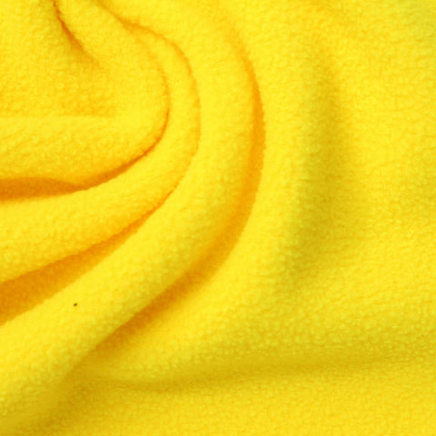100% Polyester Fleece Fabric, 240 gsm, 160 cm — Yellow