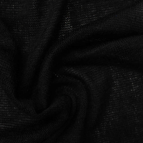 Black Marl Knit, Polyester, 186 gsm
