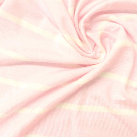 Pink Check Jersey Knit, Viscose