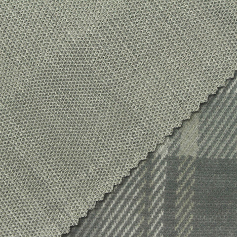 Grey Plaid Jacquard, Polyester, 250 gsm