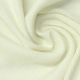 Polyester Viscose Stretch Rib Knit Fabric, 330 gsm, 150 cm — Beige — photo 3