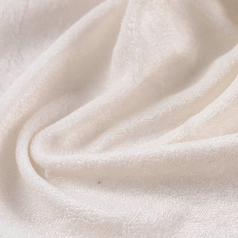 100% Polyester French Terry Fabric, 245 gsm, 170 cm — White