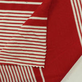 Striped Cotton Modal Jersey Knit Fabric, 160 gsm, 160 cm — Red — photo 3