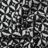 Black Geometric-Square Jacquard, Polyester — photo 3